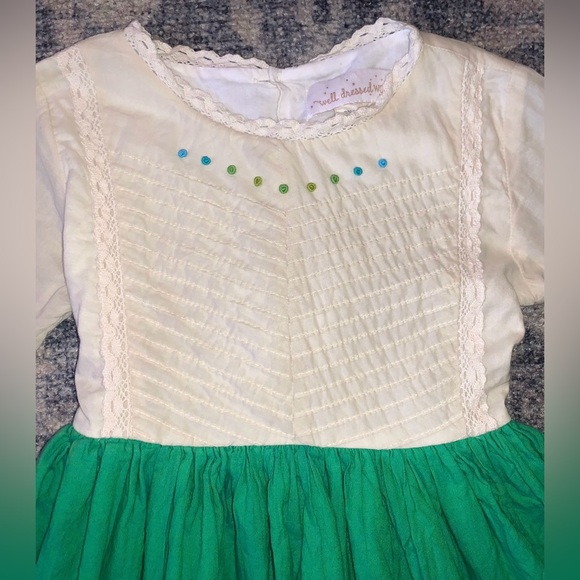 Well Dressed Wolf Victorian Dress - Iridescent Green/Natural - Picture 3 of 5